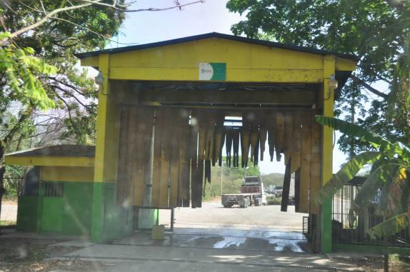 Posto de fumigação na fornteira Nicarágua - Costa Rica